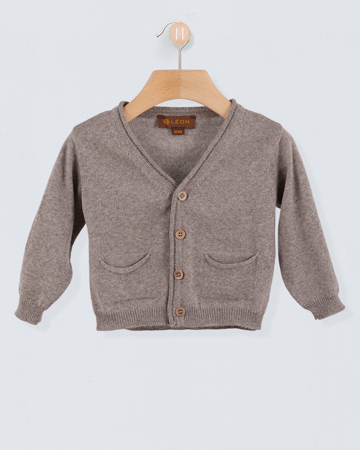 Peter Walnut Wool Cardigan